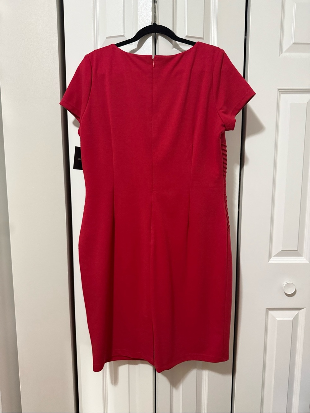 NWT Ellen Tracey Short-Sleeve Ruched Sheath Dress (Size 16) - Picture 2 of 5